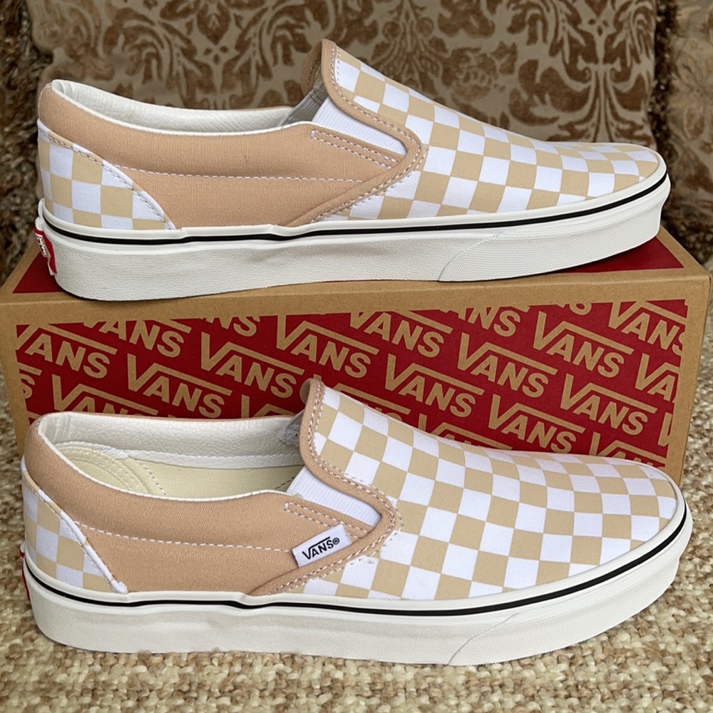 Vans Classic Slip On Checkerboard Frappe/Trwht WMN - Picture 6 of 16